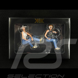 Duo Ford Thunderbird Convertible 1966 Bleu Clair Métallisé + Figurines Thelma et Louise 1/18 KK Scale