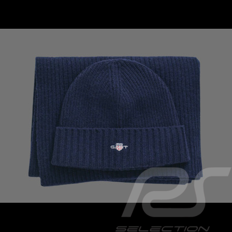 Gant Scarf + Beanie Set Navy Blue 9990015-410