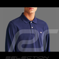 Gant Polo Shirt Long Sleeves Shield Night Blue - Men 2230-433