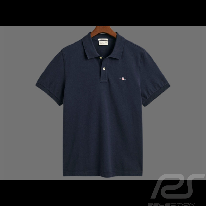 Gant Polo Shirt Shield Night Blue - Men 2210-433