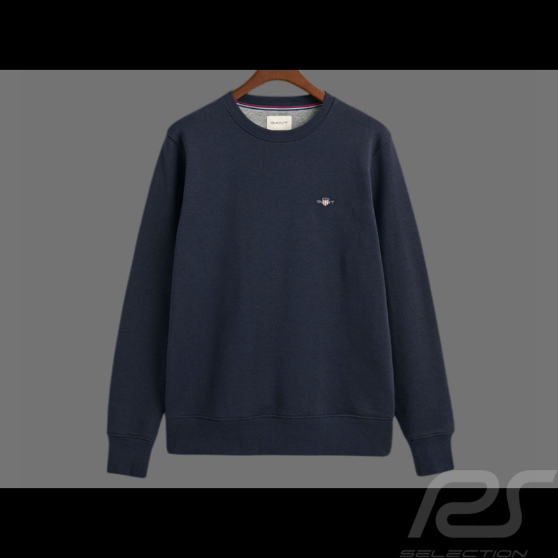 Pull Gant Coton Bleu Marine 2006065-433 - homme