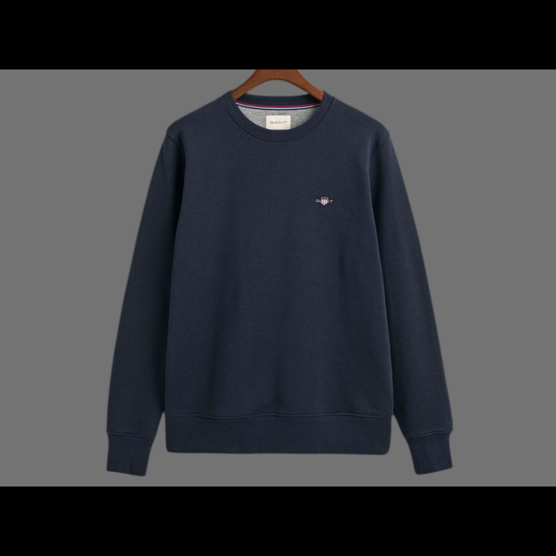 Pull Homme GANT En Coton Premium Bleu - Taille M, Col Rond, Occasion Très Bon état