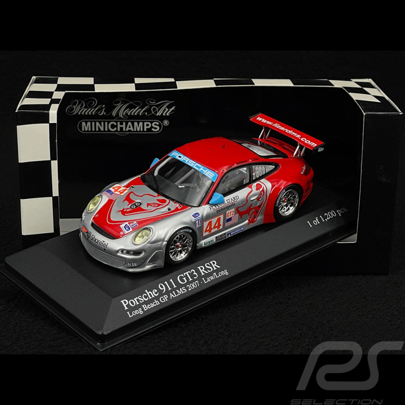 Porsche 911 GT3 RSR Type 997 n° 44 GP Long Beach ALMS 2007 1/43 Minichamps 400076444