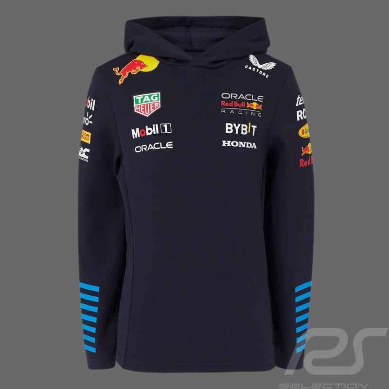 Red Bull Hoodie F1 Racing Team Verstappen Perez Canvas Marineblau TJ5291-190 - Kinder