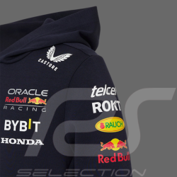 Sweat Red Bull à capuche F1 Racing Team Verstappen Perez Toile Bleu marine TJ5291-190 - enfant