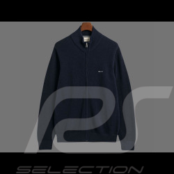 Gant Strickjacke mit Reißverschluss Nachtblau 8040524-433 - Herren