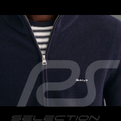 Gant Strickjacke mit Reißverschluss Nachtblau 8040524-433 - Herren