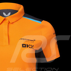McLaren F1 Team Polo Shirt Norris Piastri Papaya Orange / Phantom TF2610 - Women's
