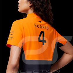 McLaren F1 Team Polo Shirt Lando Norris n° 4 Papaya Orange / Phantom TF5318 - Women's