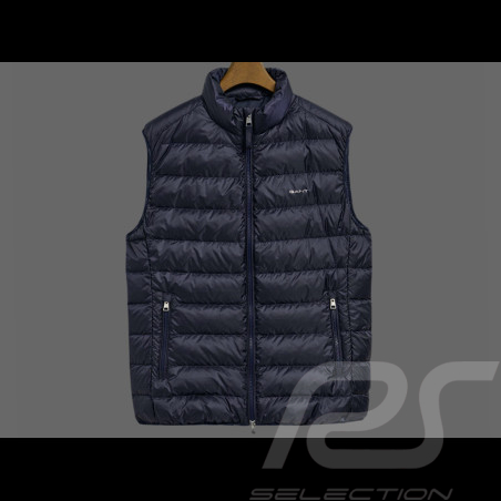 Veste Gant Sans Manches légère Matelassée en Duvet Bleu Nuit 7006299-433