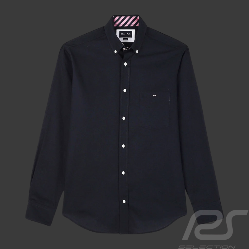 Eden Park Hemd mit Stickerei auf der Rückseite Marineblau H23CHECL0013 - Herren