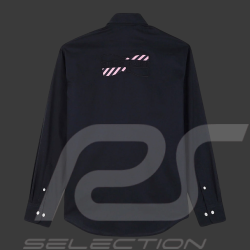 Eden Park Shirt with embroidery on the back Navy Blue H23CHECL0013 - men