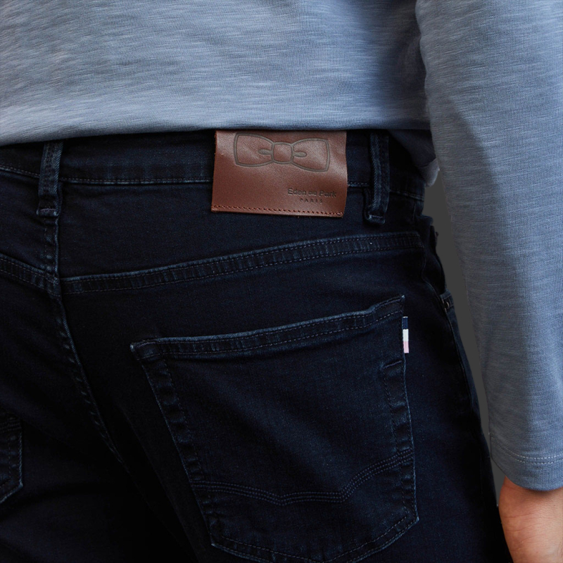 Pantalon Jeans Eden Park Marron Foncé - Taille 40, Coupe Classique, Coton/élastanne - Occasion Très Bon état