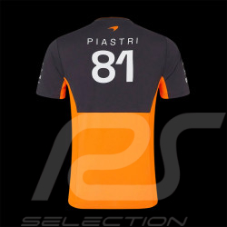McLaren F1 Team T-Shirt Oscar Piastri n° 81 Papaya Orange / Phantom TM5321 - Herren