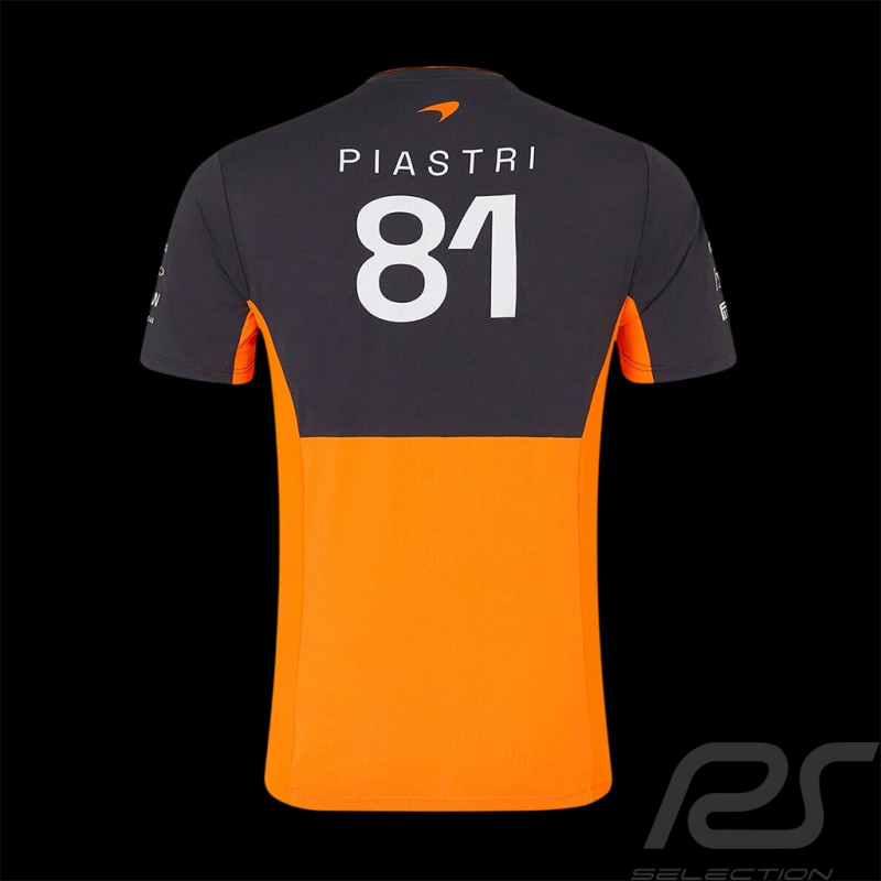 T-shirt McLaren F1 Team Oscar Piastri n° 81 Orange Papaye / Phantom TM5321 - Homme