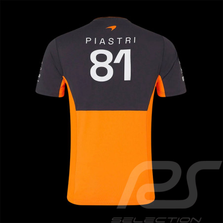 T-shirt McLaren F1 Team Oscar Piastri n° 81 Orange Papaye / Phantom TM5321 - Homme