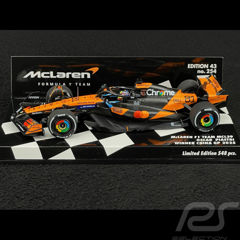 Oscar Piastri McLaren MCL39 n° 81 Sieger China GP 2025 F1 1/43 Minichamps 537254481