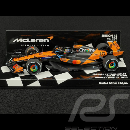 Oscar Piastri McLaren MCL39 n° 81 Vainqueur GP Chine 2025 F1 1/43 Minichamps 537254481