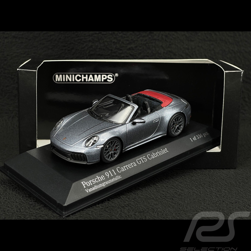 Porsche 911 Carrera GTS Cabriolet Type 992.2 2024 Vanadium Grey Metallic 1/43 Minichamps 410064132