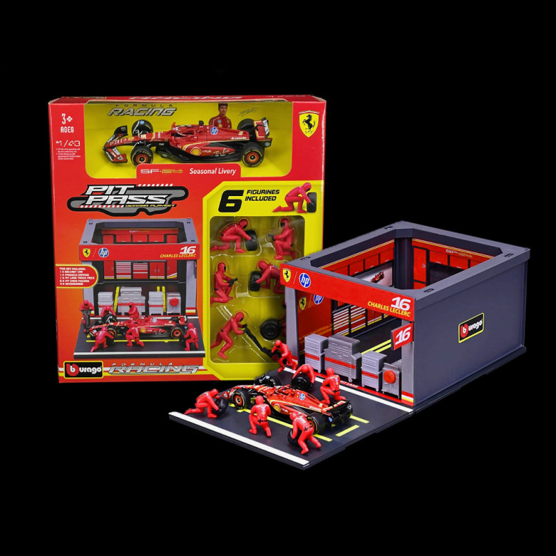 Charles Leclerc Ferrari SF24 n° 16 Pit Stop With Figurines F1 2024