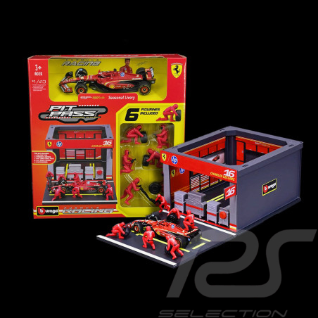 Charles Leclerc Ferrari SF24 n° 16 Pit Stop Mit Figuren F1 2024 1/43 Bburago 36862L