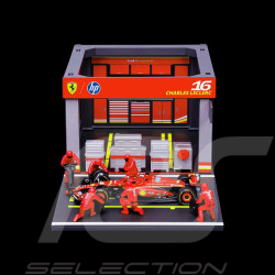 Charles Leclerc Ferrari SF24 n° 16 Pit Stop Avec Figurines F1 2024 1/43 Bburago 36862L