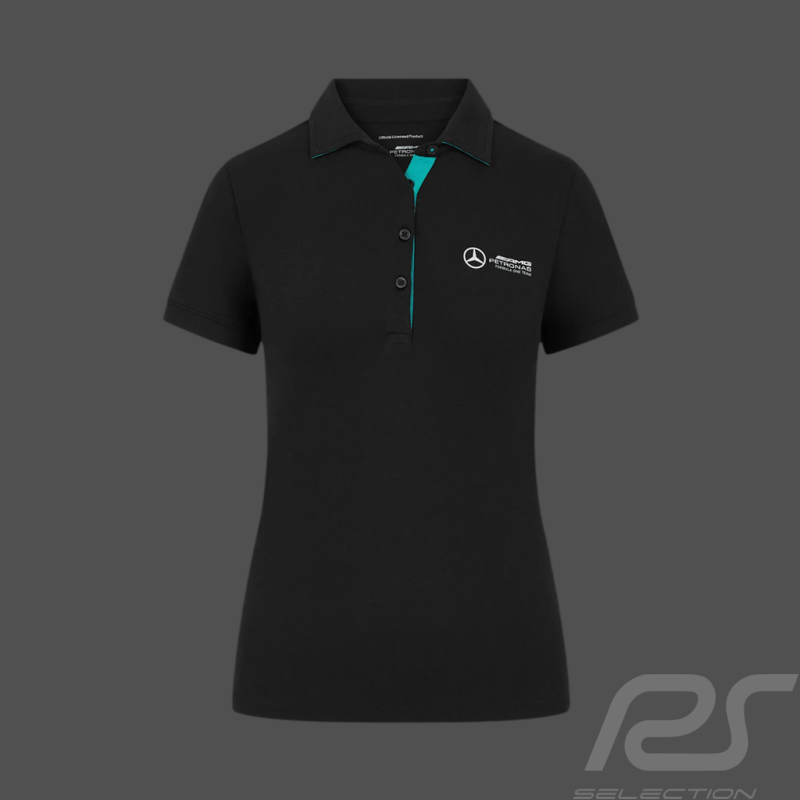 Mercedes Poloshirt Low Cost AMG Petronas F1 Team Hamilton / Russell / Antonelli Black 701227044-001 - women