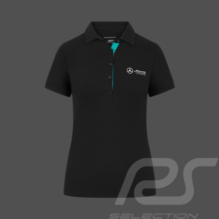 Mercedes Poloshirt Günstige AMG Petronas F1 Team Hamilton / Russell / Antonelli Schwarz 701227044-001 - damen