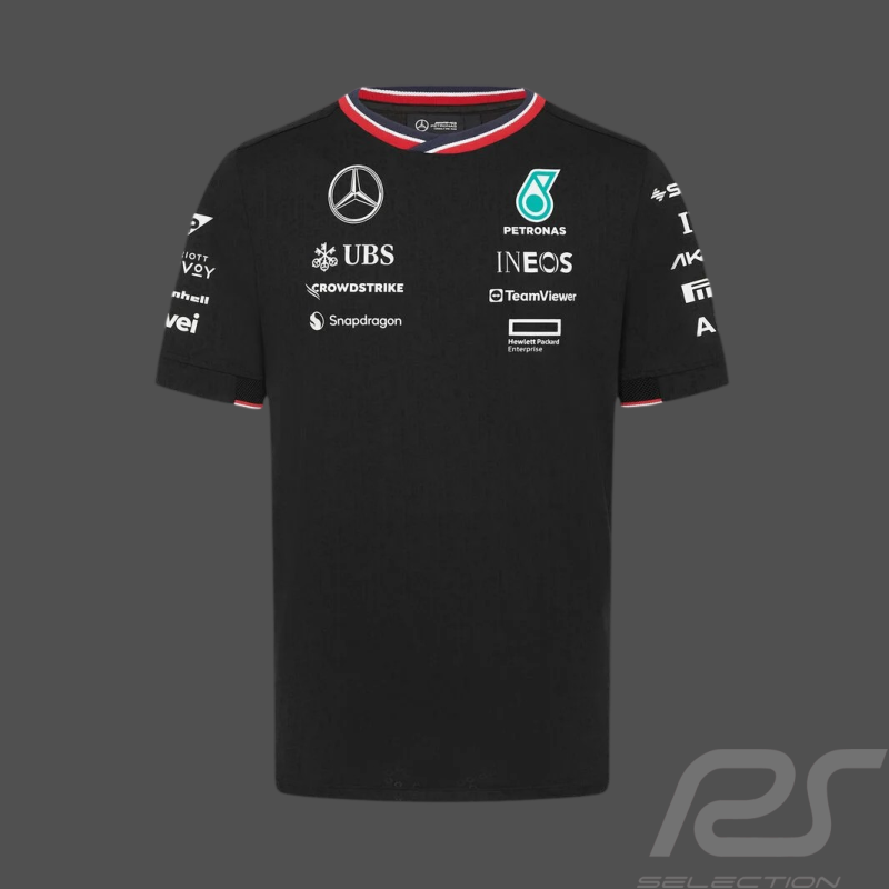 T-shirt Mercedes pas cher AMG Petronas Tommy Hilfiger Noir – 701227950-002