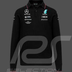 Mercedes Poloshirt Günstige F1 Hamilton / Russel / Antonelli mit langen Ärmeln Puma Schwarz 701224811 001 - Herren