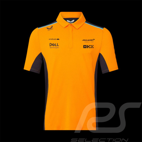 McLaren F1 Team Polo Shirt Norris Piastri Orange Papaya / Phantom TM2610 - Men's