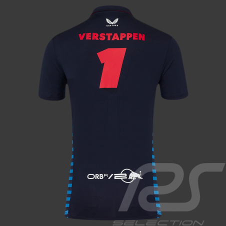 Red Bull Racing Poloshirt F1 Team Max Verstappen Signature Nachthimmel TM5885-190 - Herren