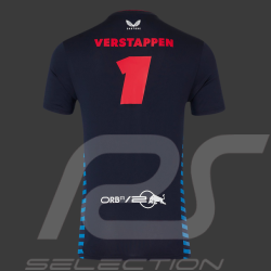 Red Bull Racing T-shirt F1 Team Max Verstappen Signature Nachthimmel TM5887-190 - Herren