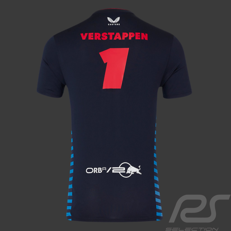 Red Bull Racing T-shirt F1 Team Max Verstappen Signature Nachthimmel TM5887-190 - Herren
