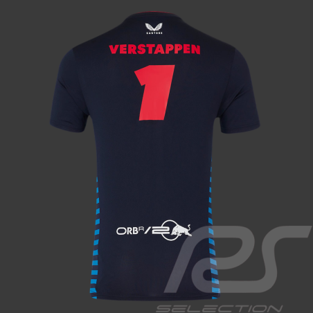 Red Bull Racing T-shirt F1 Team Max Verstappen Signature Nachthimmel TM5887-190 - Herren