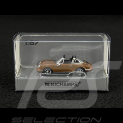 Porsche 911 Targa 1972 Sepia Brown 1/87 Minichamps 870064560