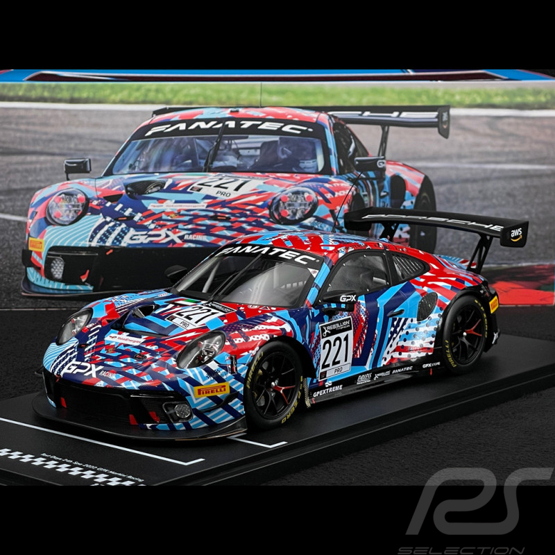 Porsche 911 GT3 R Type 992 n°221 24 Heures de Spa 2022 1/18 IxoCollection LEGT18-20221