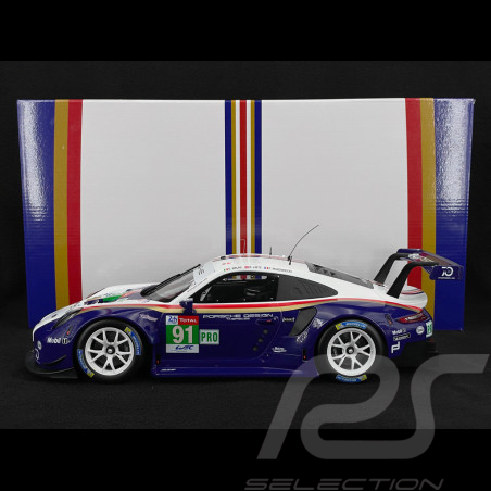 Porsche 911 RSR Typ 991 n°91 2nd LMGTE Pro 24h LeMans 2018 1/12 IxoCollection LEGT12004