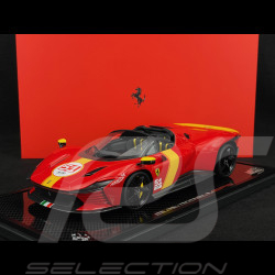 Ferrari Daytona SP3 Serie Icona n° 51 Tribute 24h Le Mans 2023 Rosso Corsa / Yellow 1/18 BBR Models P18214TMLM51