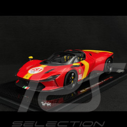 Ferrari Daytona SP3 Serie Icona n° 51 Hommage 24h Le Mans 2023 Rosso Corsa / Jaune 1/18 BBR Models P18214TMLM51