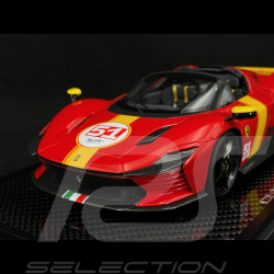 Ferrari Daytona SP3 Serie Icona n° 51 Tribute 24h Le Mans 2023 Rosso Corsa / Yellow 1/18 BBR Models P18214TMLM51
