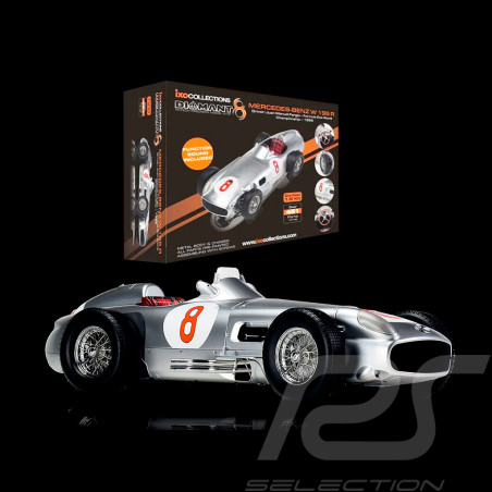 Kit Mercedes-Benz W196 R n° 8 Fangio F1 Weltmeister 1954 mit Motorengeräuschen 1/8 Bausatz Ixo Models