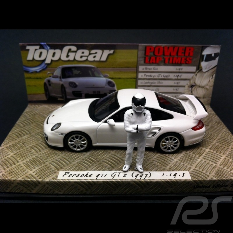 Porsche 997 GT2 blanche Top Gear 1/43 Minichamps 519436630 Porsche 997 GT2 blanche Top Gear 1/43 Minichamps 519436630