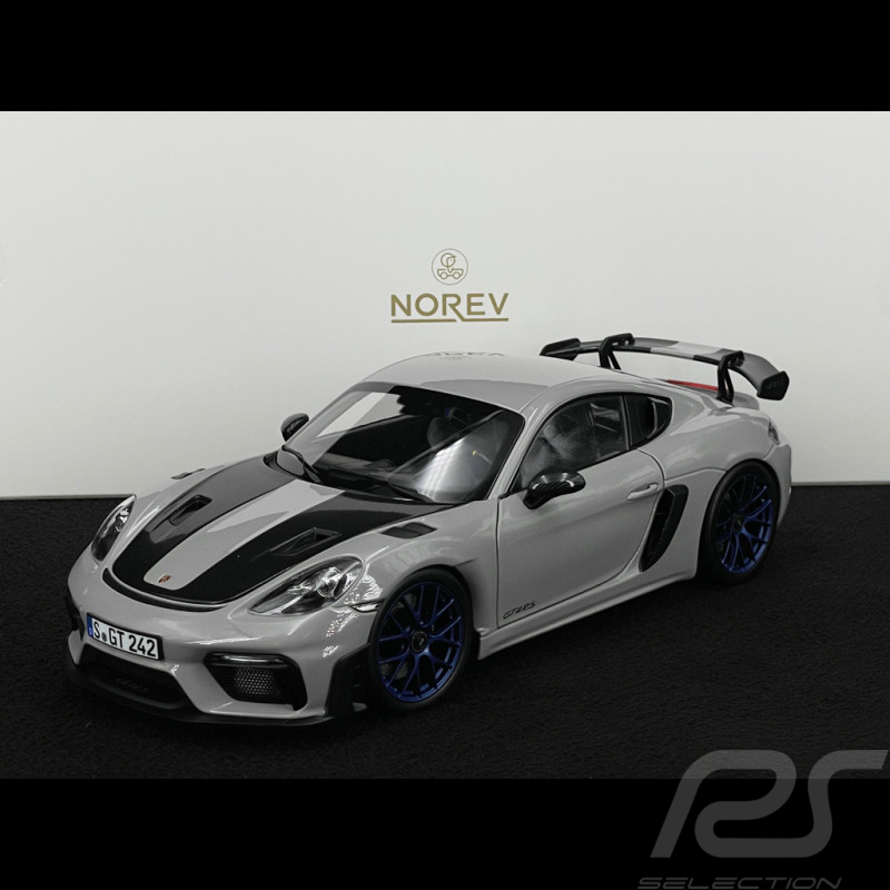 Porsche 718 Cayman GT4 RS 2023 Chalk Gray Weissach Package 1/18 Norev 187253