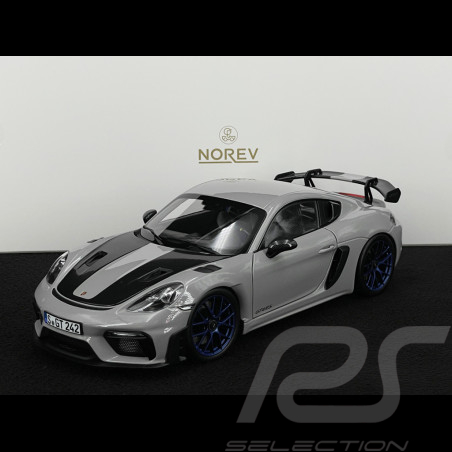 Porsche 718 Cayman GT4 RS 2023 Gris Craie Pack Weissach 1/18 Norev 187253