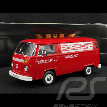 Volkswagen Combi T2B Porsche Renndienst Stuttgart Zuffenhausen 1972 Rot 1/18 KK Scale KKDC181412