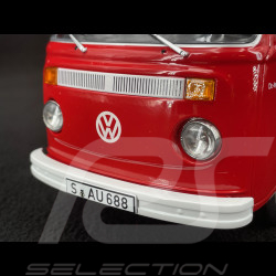 Volkswagen Combi T2B Porsche Renndienst Stuttgart Zuffenhausen 1972 Rouge 1/18 KK Scale KKDC181412
