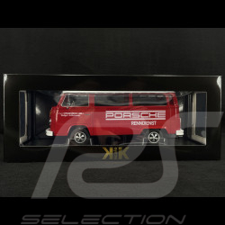 Volkswagen Combi T2B Bus Porsche Renndienst Stuttgart Zuffenhausen 1972 Red / White Fuschs Rims  1/18 KK Scale KKDC181364F