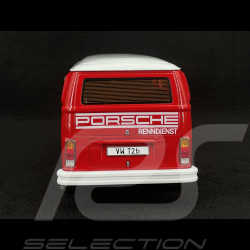 Volkswagen Combi T2B Bus Porsche Renndienst Stuttgart Zuffenhausen 1972 Rouge / Blanc Jantes Fuschs 1/18 KK Scale KKDC181364F