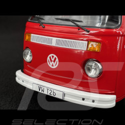 Volkswagen Combi T2B Bus Porsche Renndienst Stuttgart Zuffenhausen 1972 Red / White Fuschs Rims  1/18 KK Scale KKDC181364F